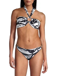 Marie Palm Print Bikini Top