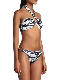 Marie Palm Print Bikini Top