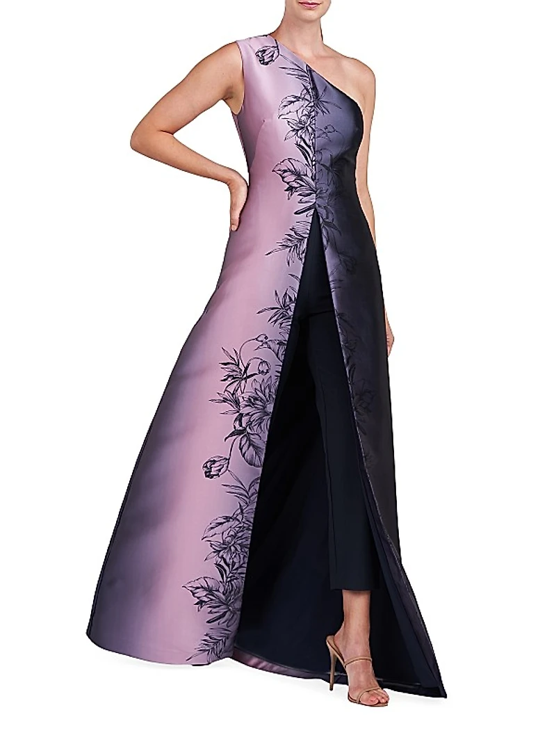 Gilian Ombré Floral Walk-Thru Jumpsuit