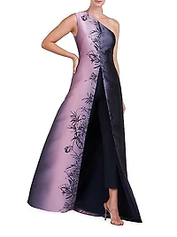 Gilian Ombré Floral Walk-Thru Jumpsuit