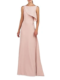 Anabella Draped Ruffle Gown