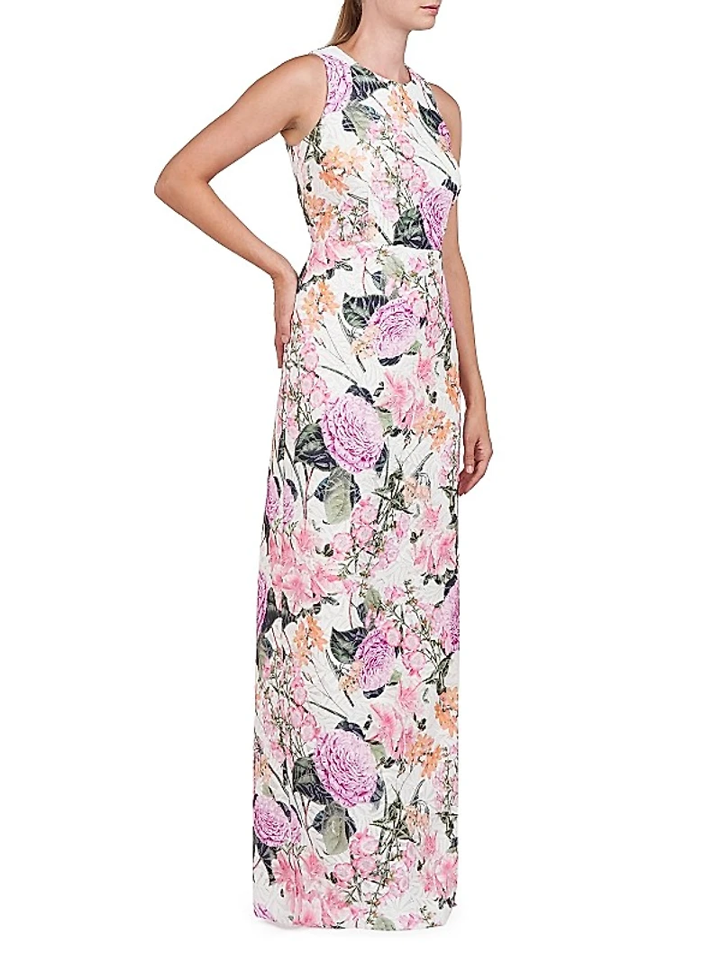 Briar Floral Lace Column Gown
