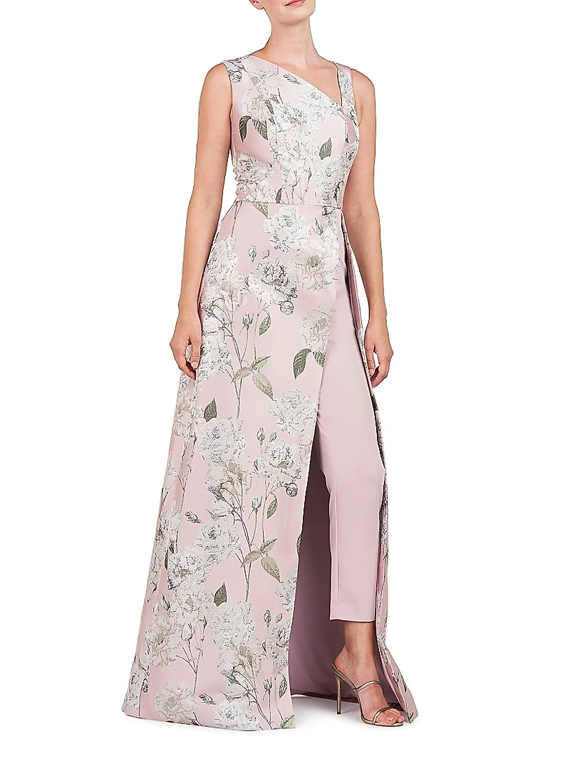 Bennet Floral Jacquard Walk-Thru Jumpsuit