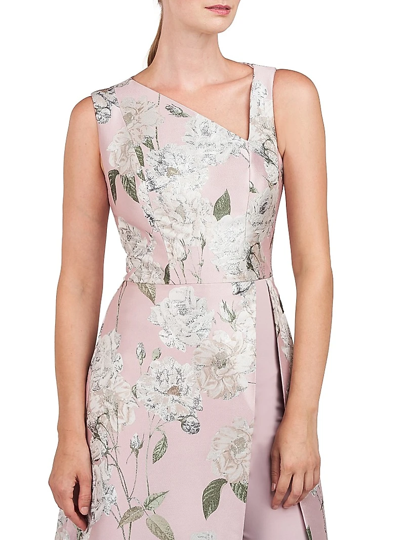Bennet Floral Jacquard Walk-Thru Jumpsuit