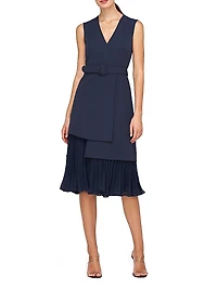 Nadia Pleated Underlay Cocktail Dress