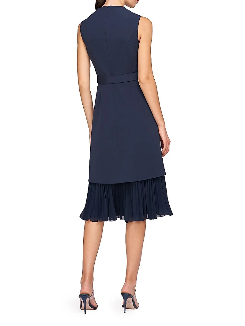 Nadia Pleated Underlay Cocktail Dress