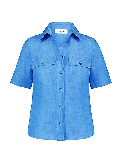 Vesper Stretch Denim Poplin Shirt