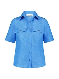 Vesper Stretch Denim Poplin Shirt