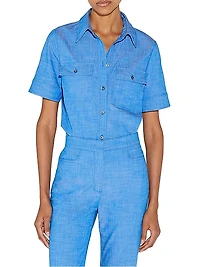 Vesper Stretch Denim Poplin Shirt