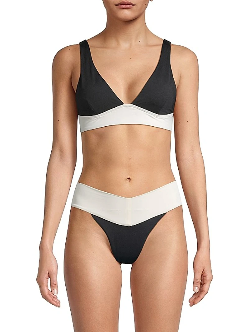 Harley Colorblocked Bralette Bikini Top