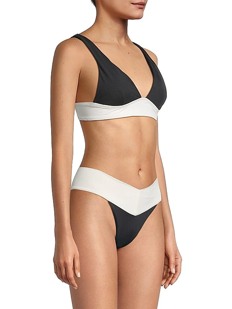 Harley Colorblocked Bralette Bikini Top