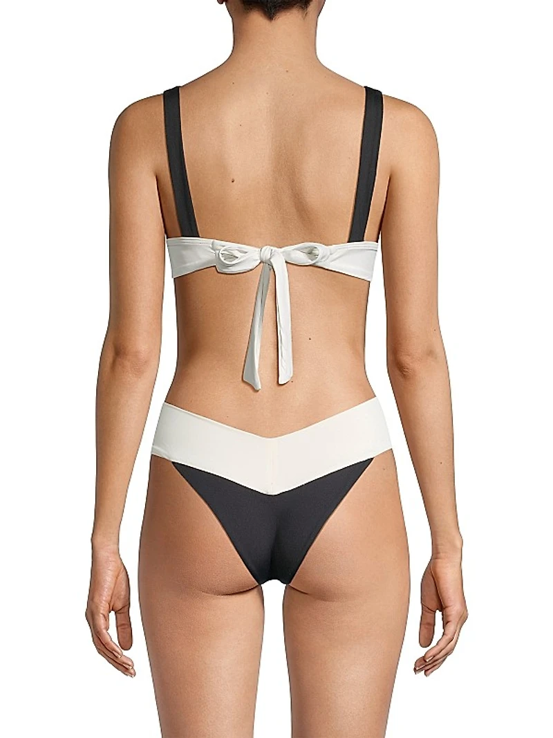 Harley Colorblocked Bralette Bikini Top