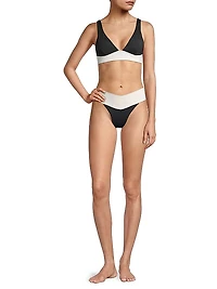 Harley Colorblocked Bralette Bikini Top