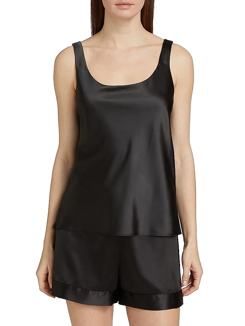 Glamour Stretch Satin Tank