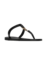 Cassandre Slide Sandals in Smooth Leather