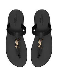 Cassandre Slide Sandals in Smooth Leather