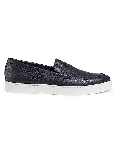 Ellis Grained Leather Loafers