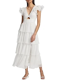 Emporia Tiered Chiffon Maxi Dress