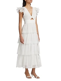 Emporia Tiered Chiffon Maxi Dress