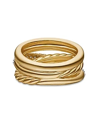 Pavé Crossover Five Row Ring 18K Yellow Gold