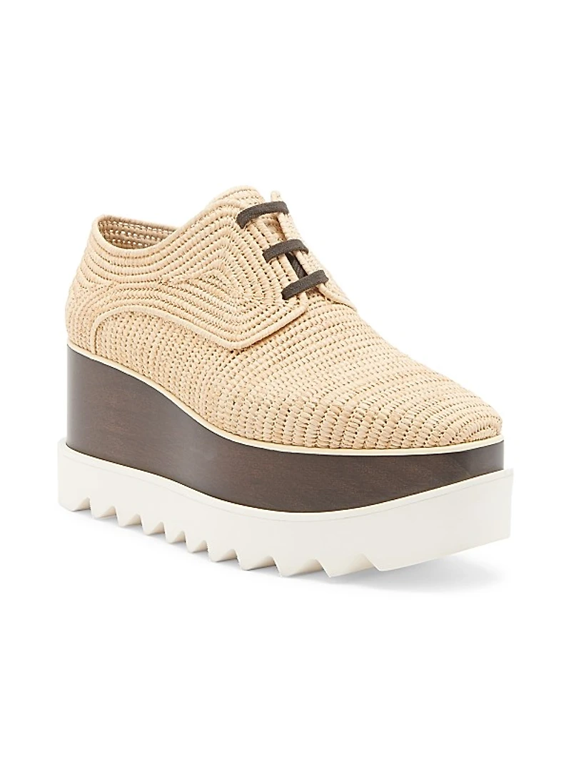 Elyse Raffia Platform Oxfords
