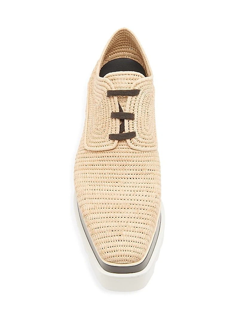 Elyse Raffia Platform Oxfords