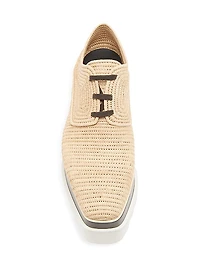 Elyse Raffia Platform Oxfords