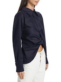 Hardin Gathered Cotton Shirt