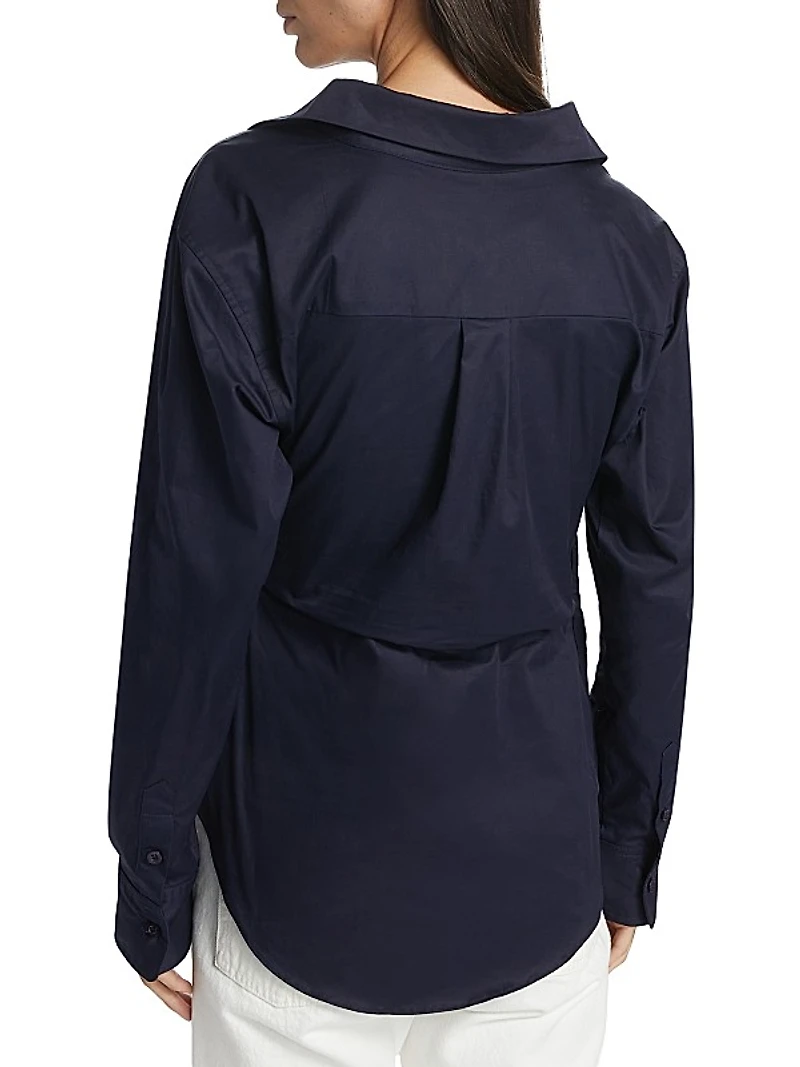 Hardin Gathered Cotton Shirt