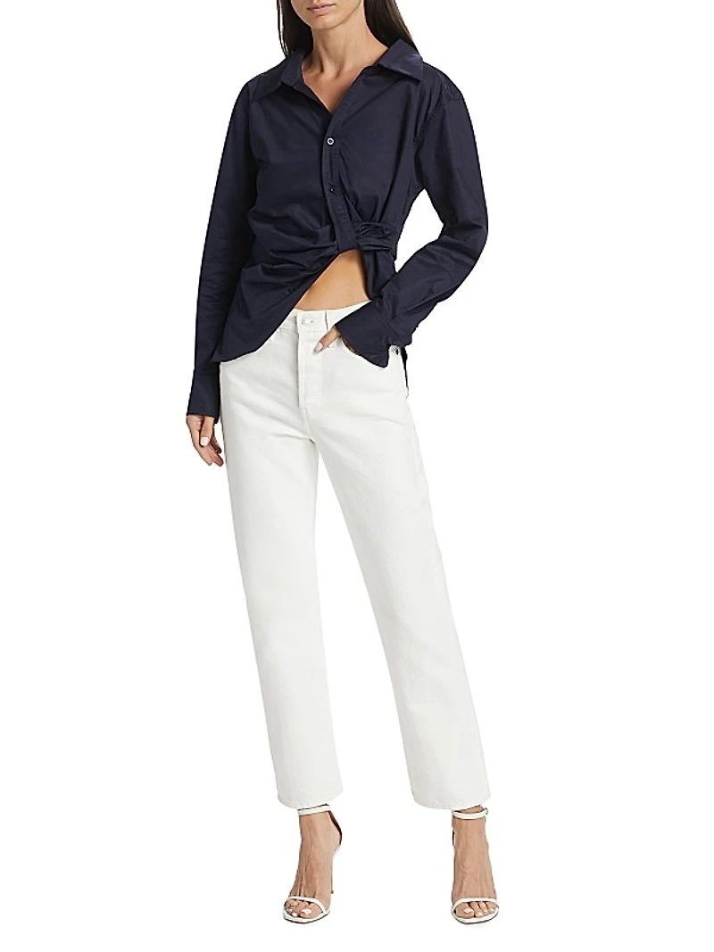 Hardin Gathered Cotton Shirt