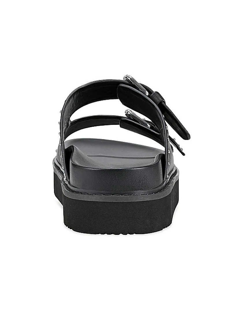Mlagusta Buckled Leather Slides