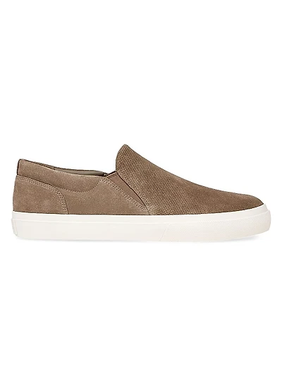 Fletcher Perforated Suede Slip-On Sneakers