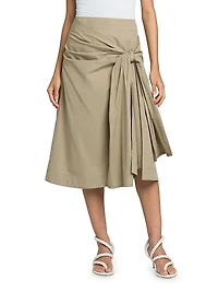 Canvas Knot Midi-Skirt