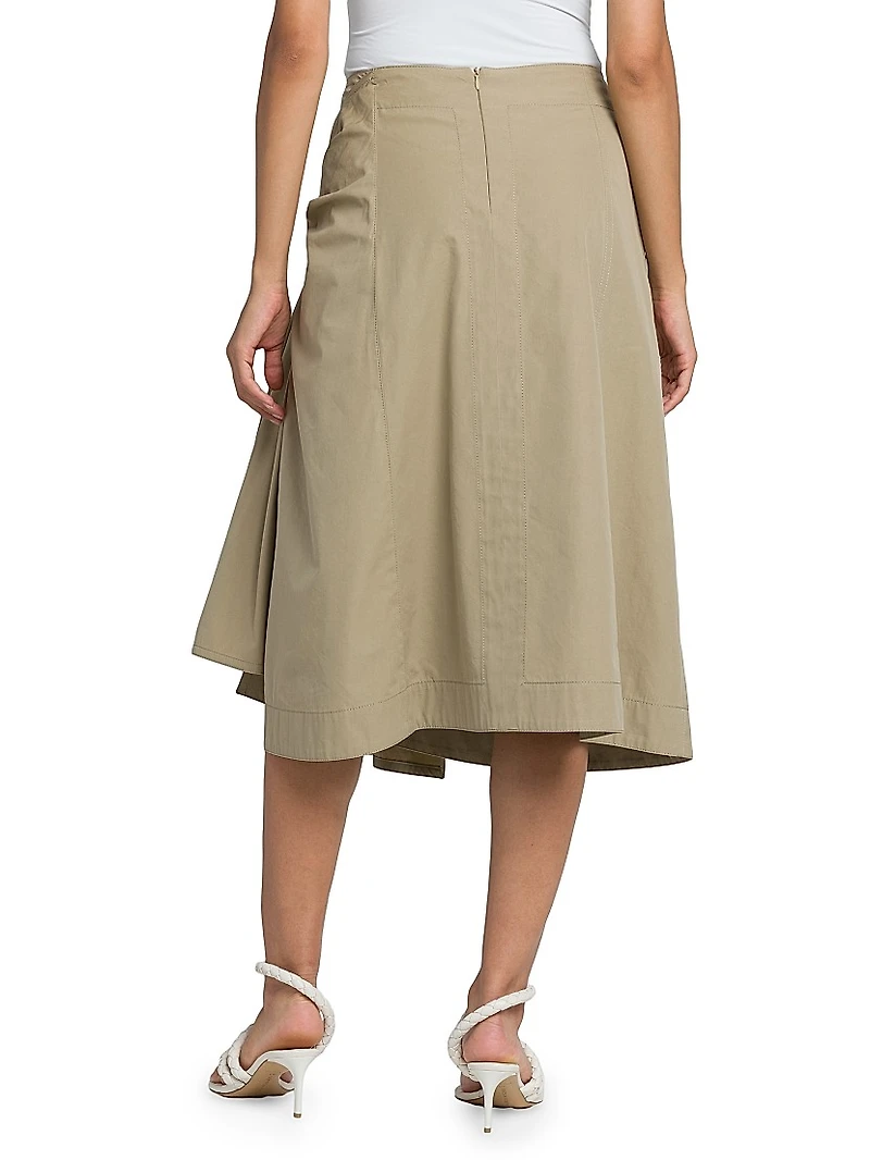 Canvas Knot Midi-Skirt
