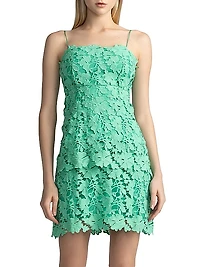 Tiered Guipure Lace Minidress