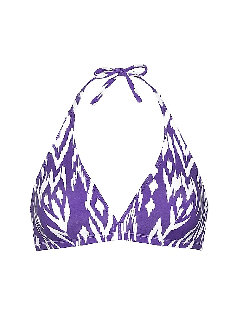 Storm Printed Full-Cup Triangle Bikini Top