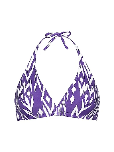 Storm Printed Full-Cup Triangle Bikini Top