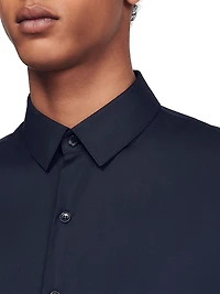 Fitted Stretch Cotton Shirt
