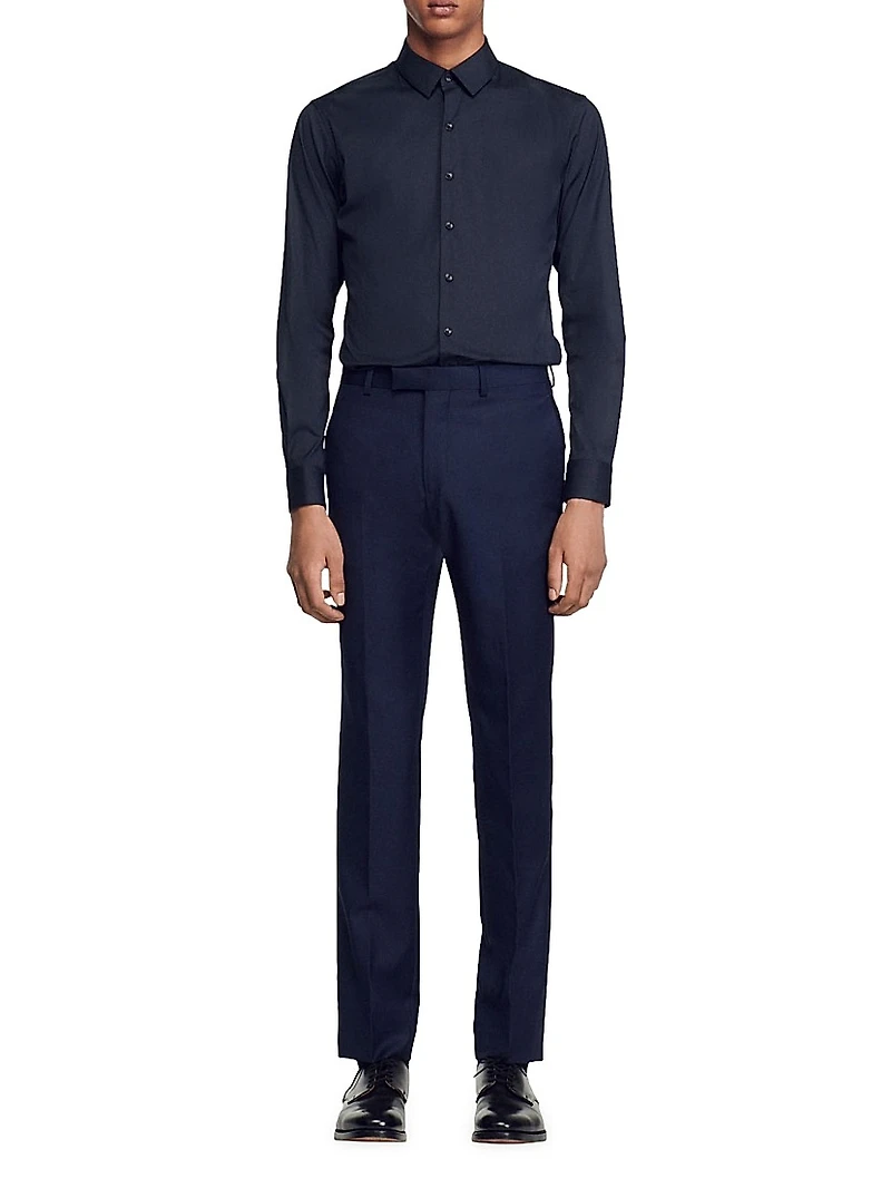 Fitted Stretch Cotton Shirt