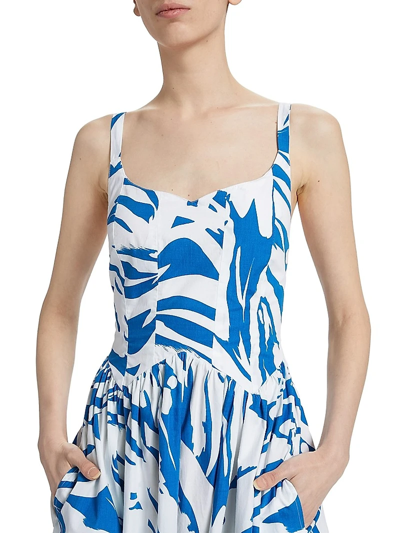 Sweet Disposition Wave Waist Midi-Dress