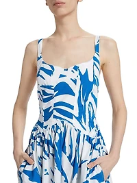 Sweet Disposition Wave Waist Midi-Dress