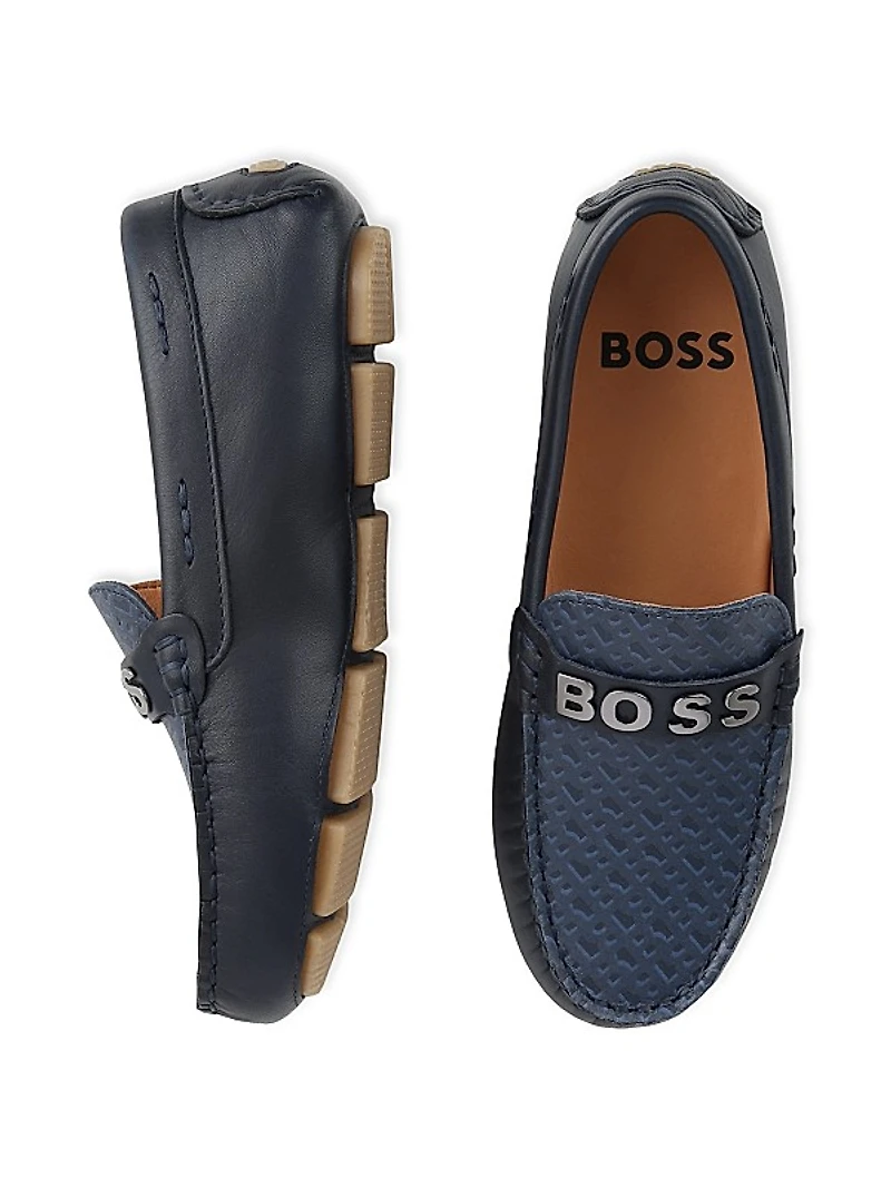 Boy's Leather Driving Loafers