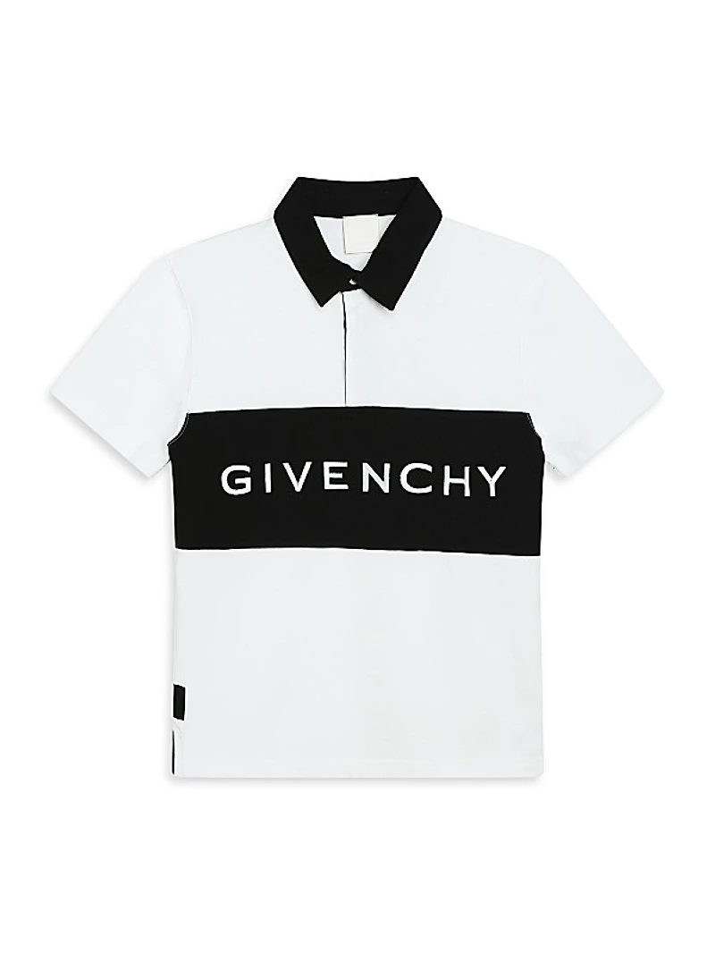 Little Boy's & Boy's Logo-Embroidered Cotton Polo Shirt
