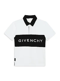 Little Boy's & Boy's Logo-Embroidered Cotton Polo Shirt