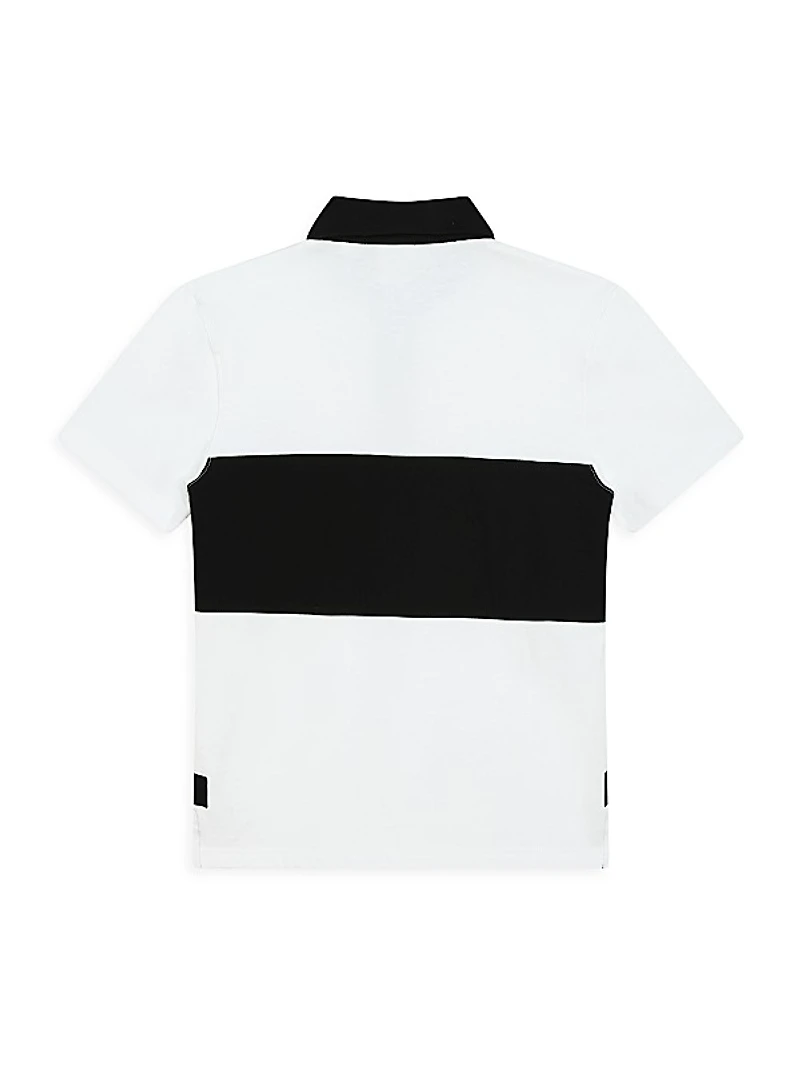 Little Boy's & Boy's Logo-Embroidered Cotton Polo Shirt