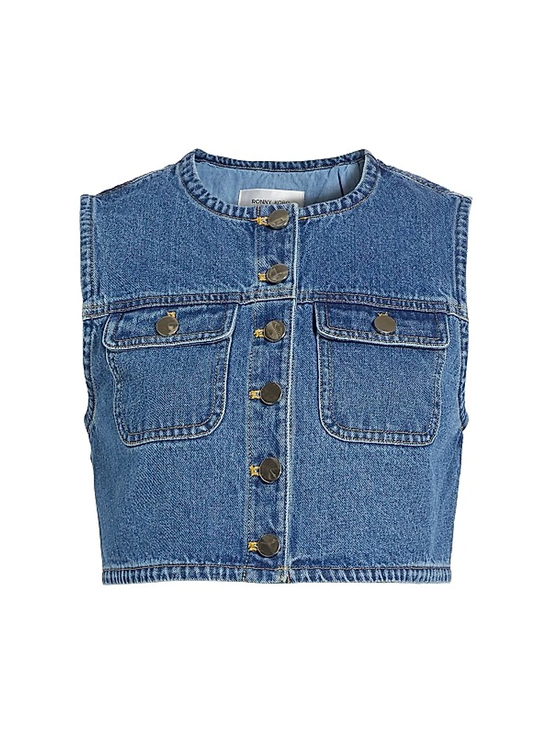 Guise Denim Crop Vest