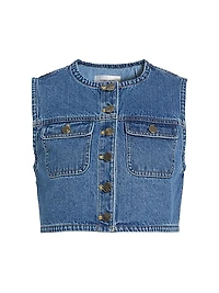Guise Denim Crop Vest