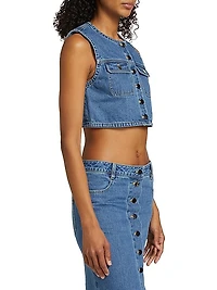 Guise Denim Crop Vest