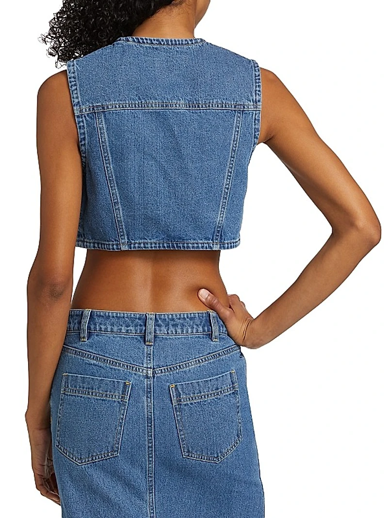 Guise Denim Crop Vest