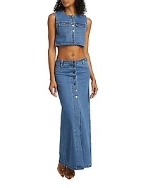 Guise Denim Crop Vest